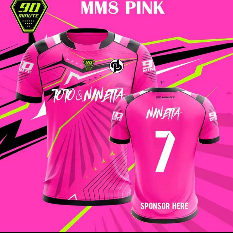 Maillot de Sport MM8 PINK Personnalisé - Design Rose Vif